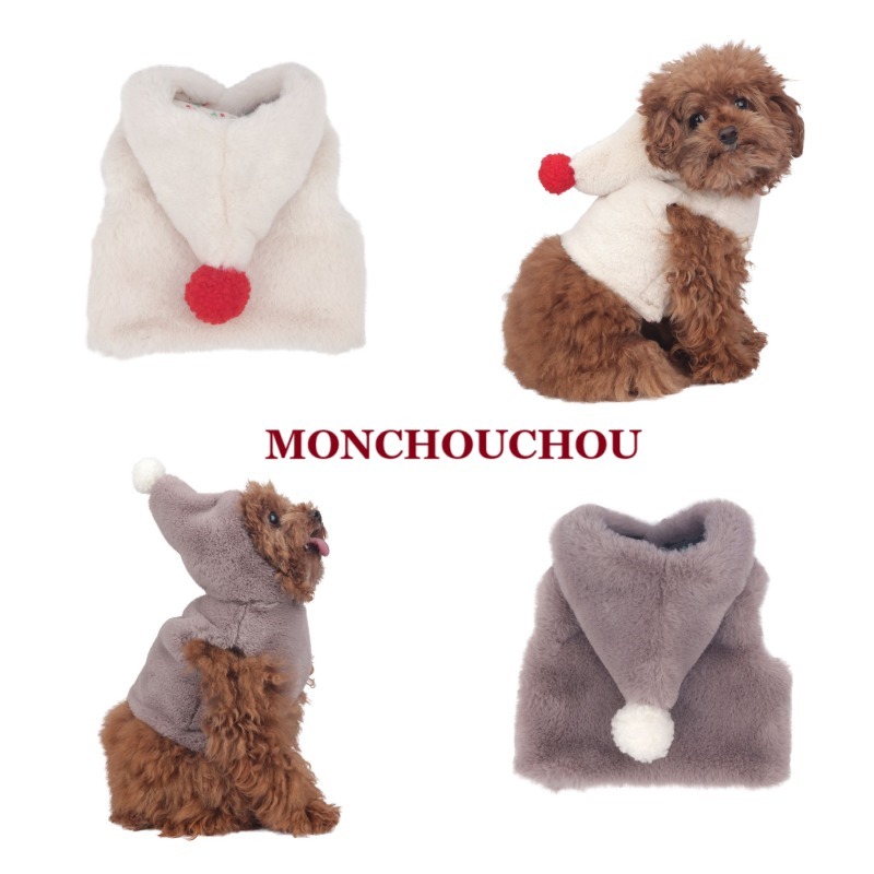 【Monchouchou】Bobble Fur Crop Vest★2color★6size