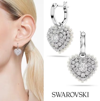 ハート SWAROVSKI(スワロフスキー) ピアス(レディース) - 海外