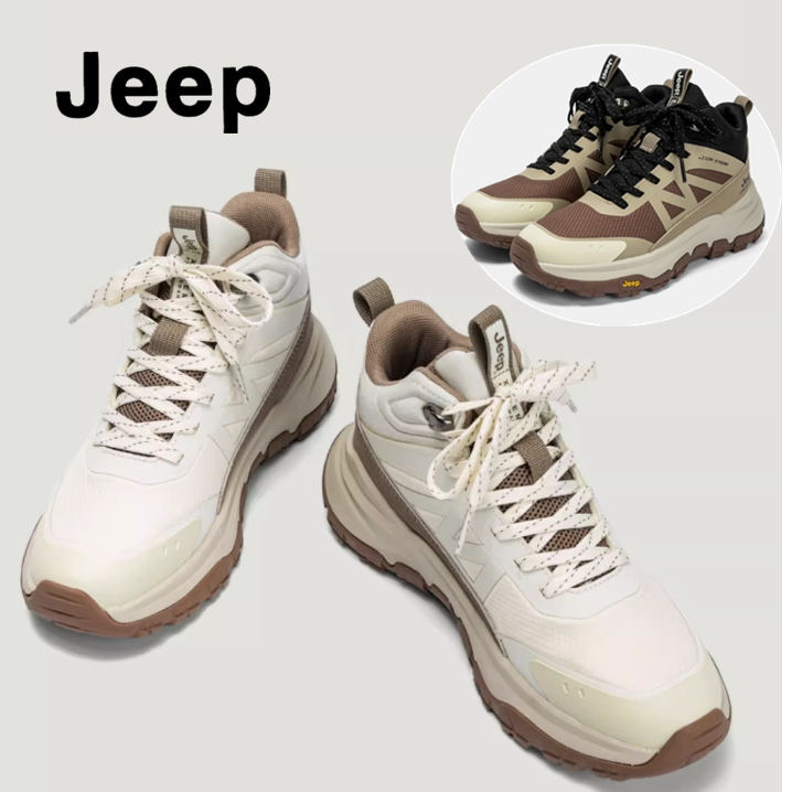 レザーJEEP(ジープ)ダッドスニーカーレディース厚底