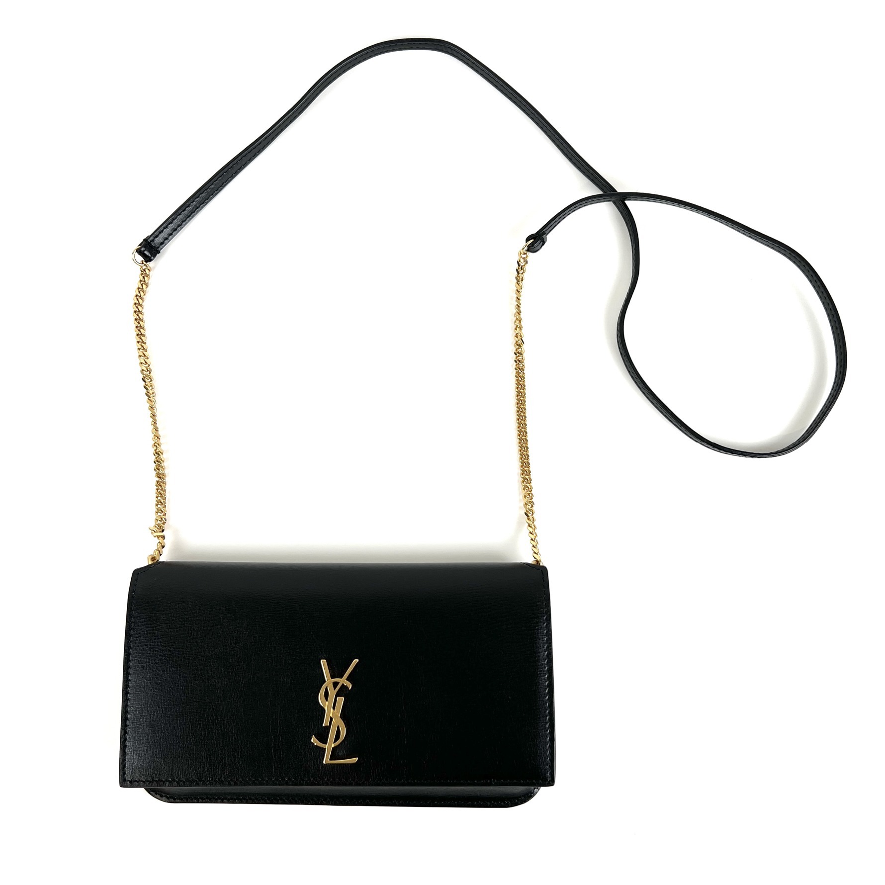 【Saint Laurent】ストラップ付きフォンホルダー “モノグラム”
