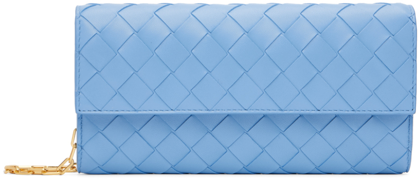 【関税込み】Bottega Veneta ブルー チェーンウォレット
