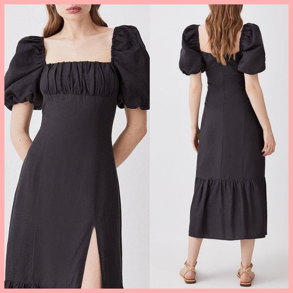 日本未入荷★Karen Millen パフスリーブフレアワンピース