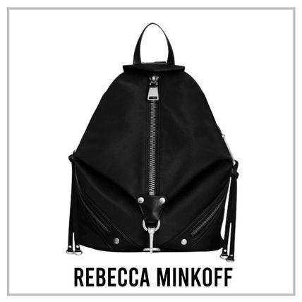 Rebecca Minkoff Backpacks Casual Style Nylon Plain Logo Backpacks