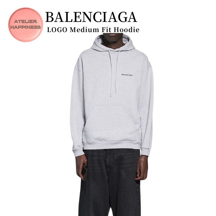 BALENCIAGA】Logo ミディアムフィットフーディー (BALENCIAGA