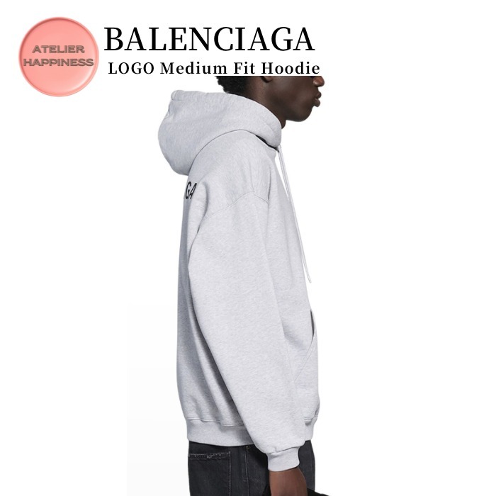 【BALENCIAGA】Logo ミディアムフィットフーディー BALENCIAGA】Logo ミディアムフィットフーディー (BALENCIAGA