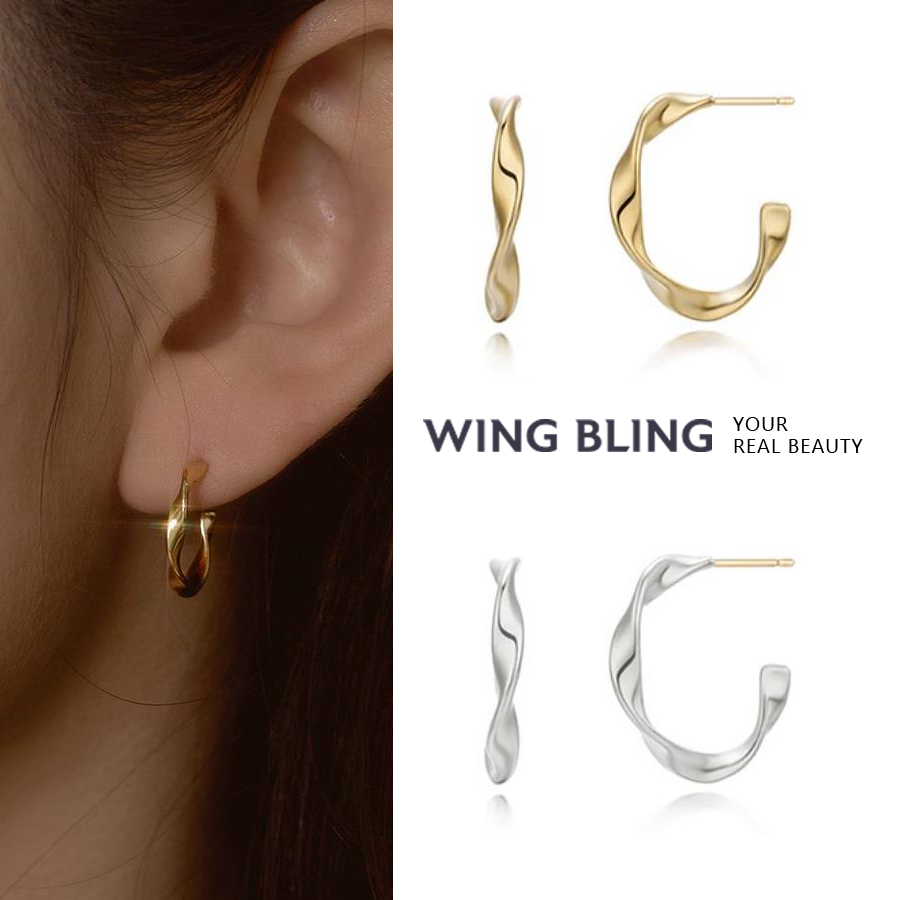 【WING BLING】14k post★Grania Twist ピアス