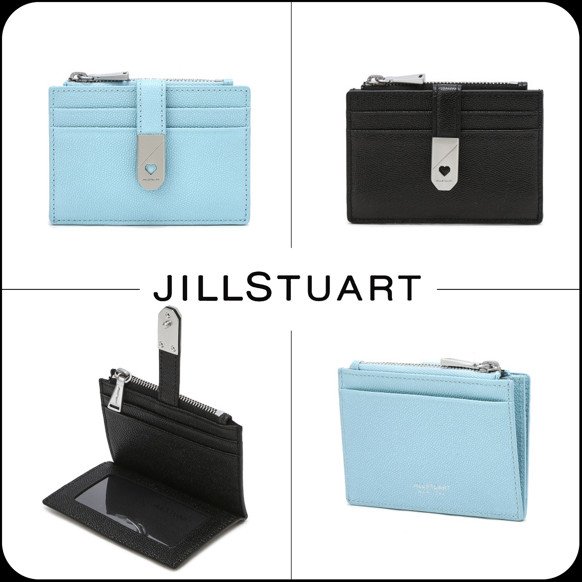 ★関税込★JILLSTUART★[HEART] LEATHER BUSINESS CARD WALLET★ JILLSTUART]☆HEART☆LEATHER BUSINESS CARD HOLDER 財布・小物