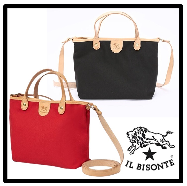 ☆送料・関税込☆IL BISONTE★キャンバストートバッグ★