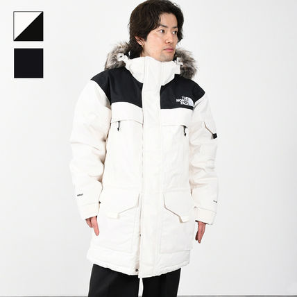 THE NORTH FACE Down Jackets Nylon Plain Long Logo Down Jackets