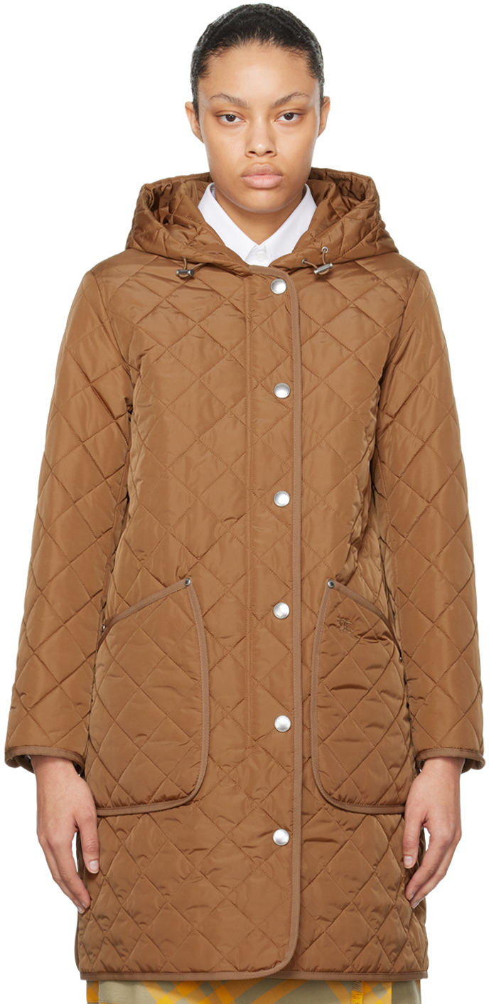 【関税込み】Burberry タン キルティングコート