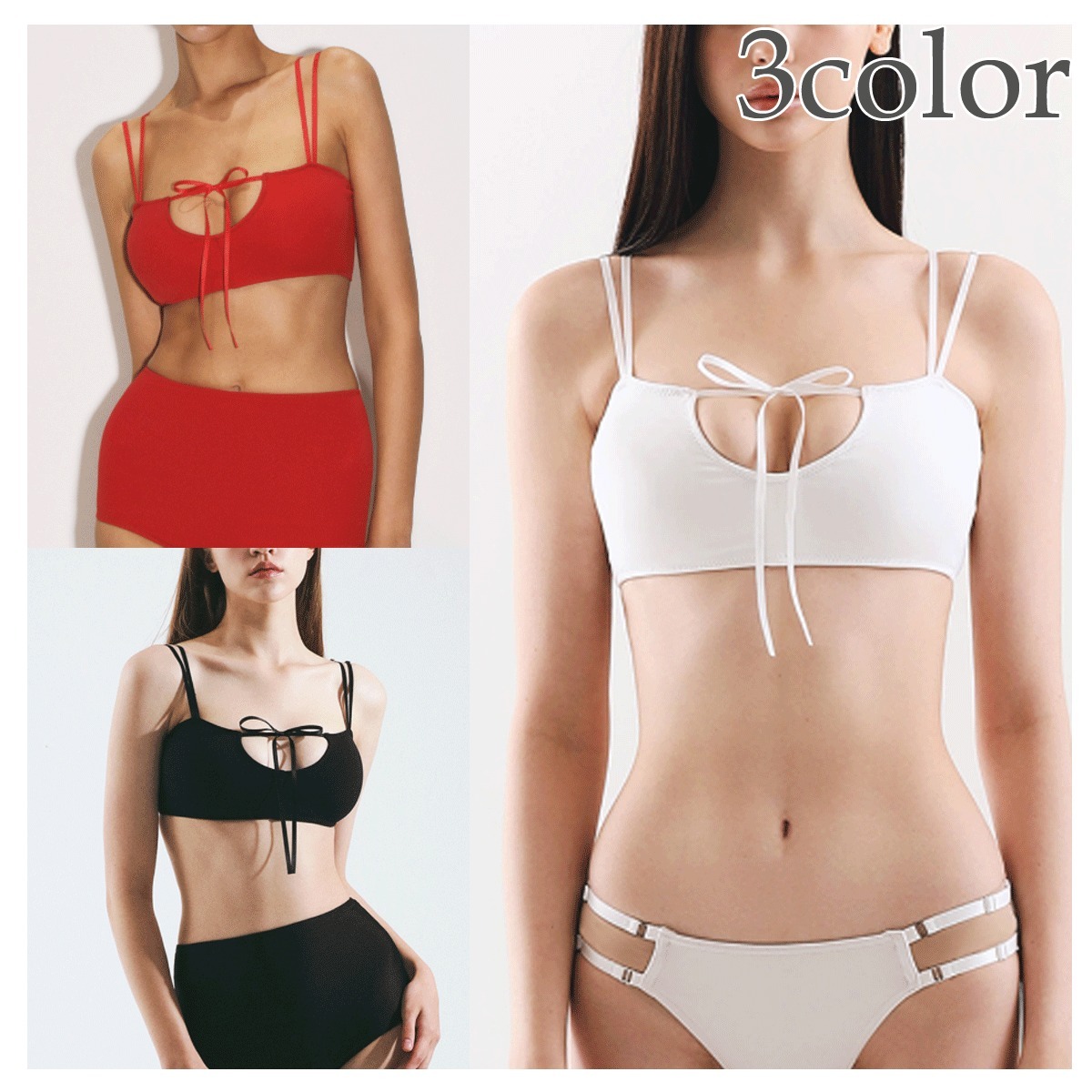 水着・ビーチグッズその他 VINAJ Ribbon V bikini bra 4BFK020