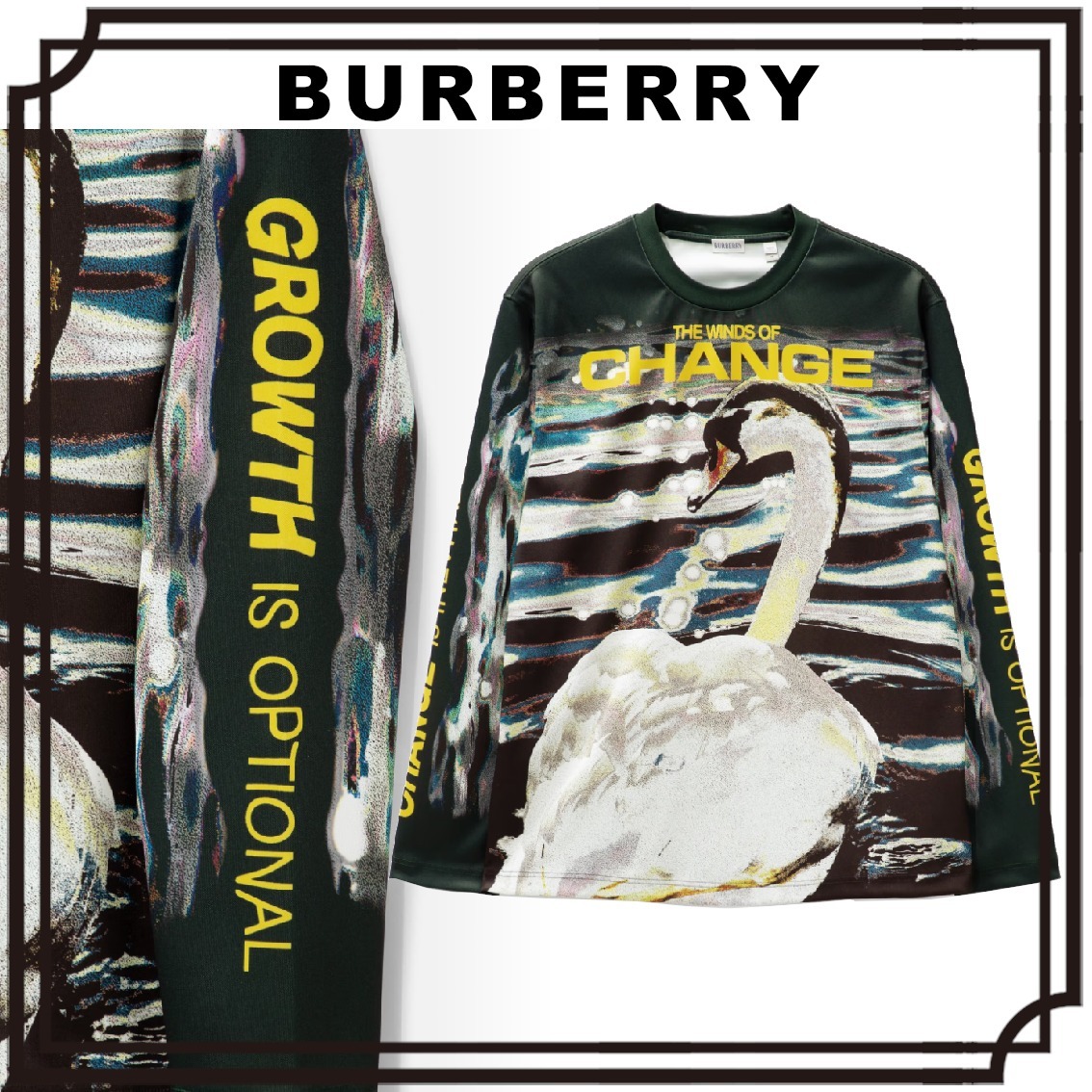 【残りわずか】BURBERRY スワン プリント トップ 関税送料なし
