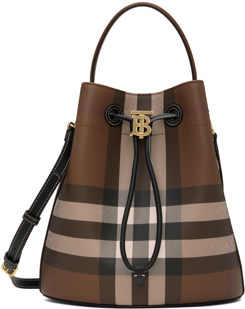 【関税込み】Burberry ブラウン スモール TB バケットバッグ