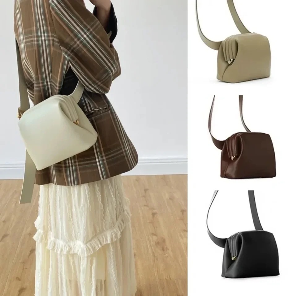 韓国デザイン 牛革 リアルレザー デザインショルダーバッグ BAG