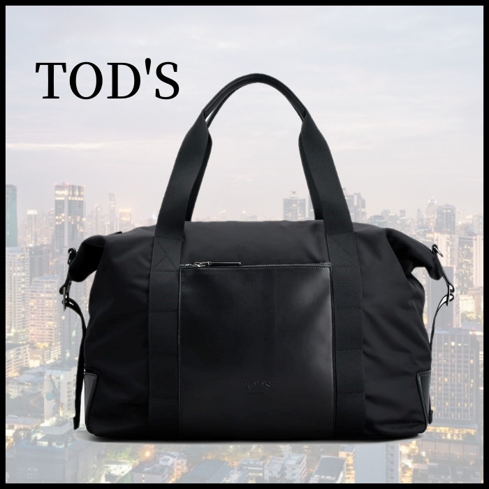 ◆TOD´S◆トッズ ファブリック＆レザー ダッフル バッグ ラージ