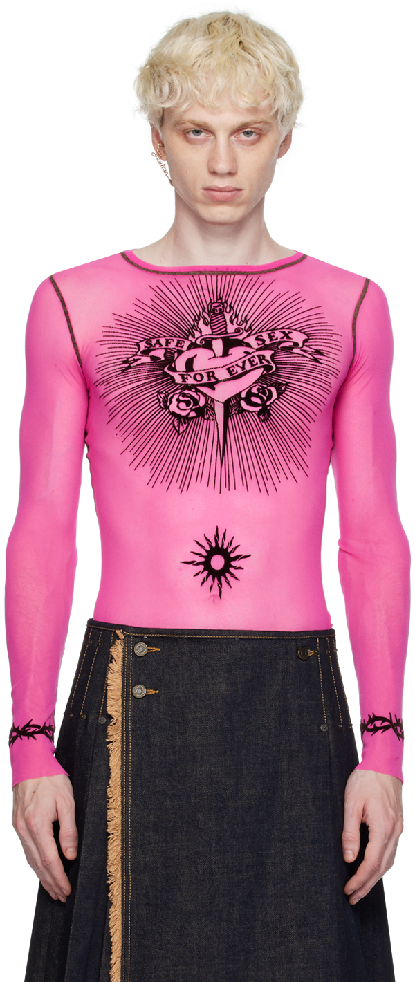 【関税込み】Jean Paul Gaultier ピンク フロック 長袖トップス