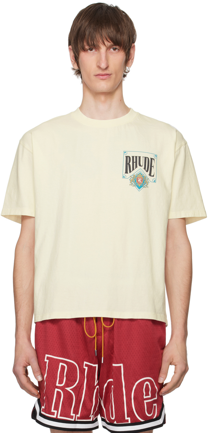 【関税込み】Rhude オフホワイト Card Tシャツ