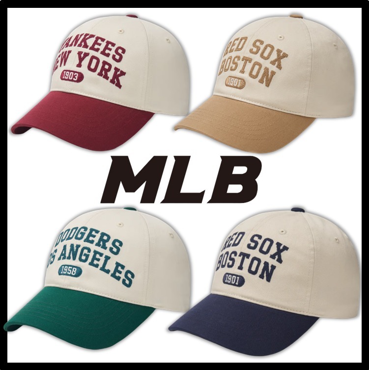 ☆関税込☆MLB★Lettering color scheme unstructured ball cap