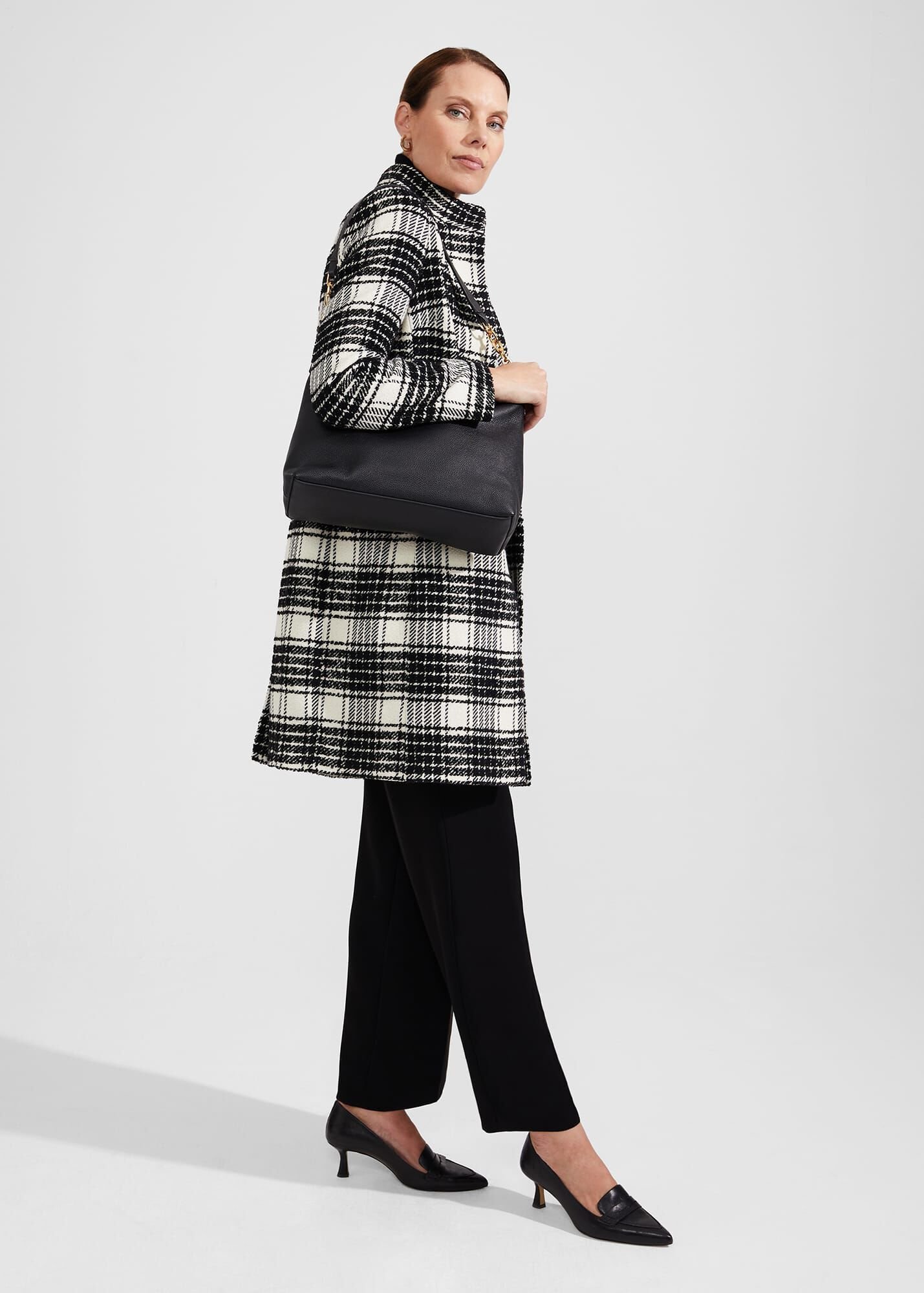 【国内発送・関税込】Hobbs London ダニチェックウールコート 国内発送・関税込】Hobbs London ダニチェックウールコート