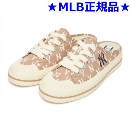 MLB PLAYBALL MULE MONOGRAM NY (D.Beige) 韓国