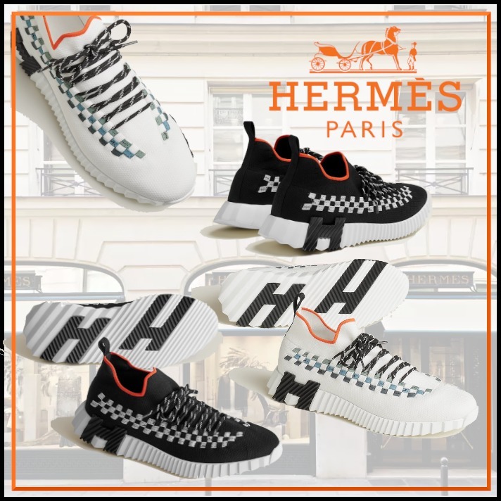 編み込みデザインがお洒落 超軽量Hermesフレックス スニーカー