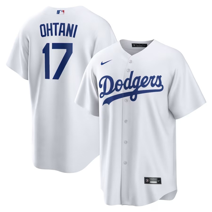 MLB】ドジャース 大谷翔平 ナイキ ホワイト ジャージ Kids XL