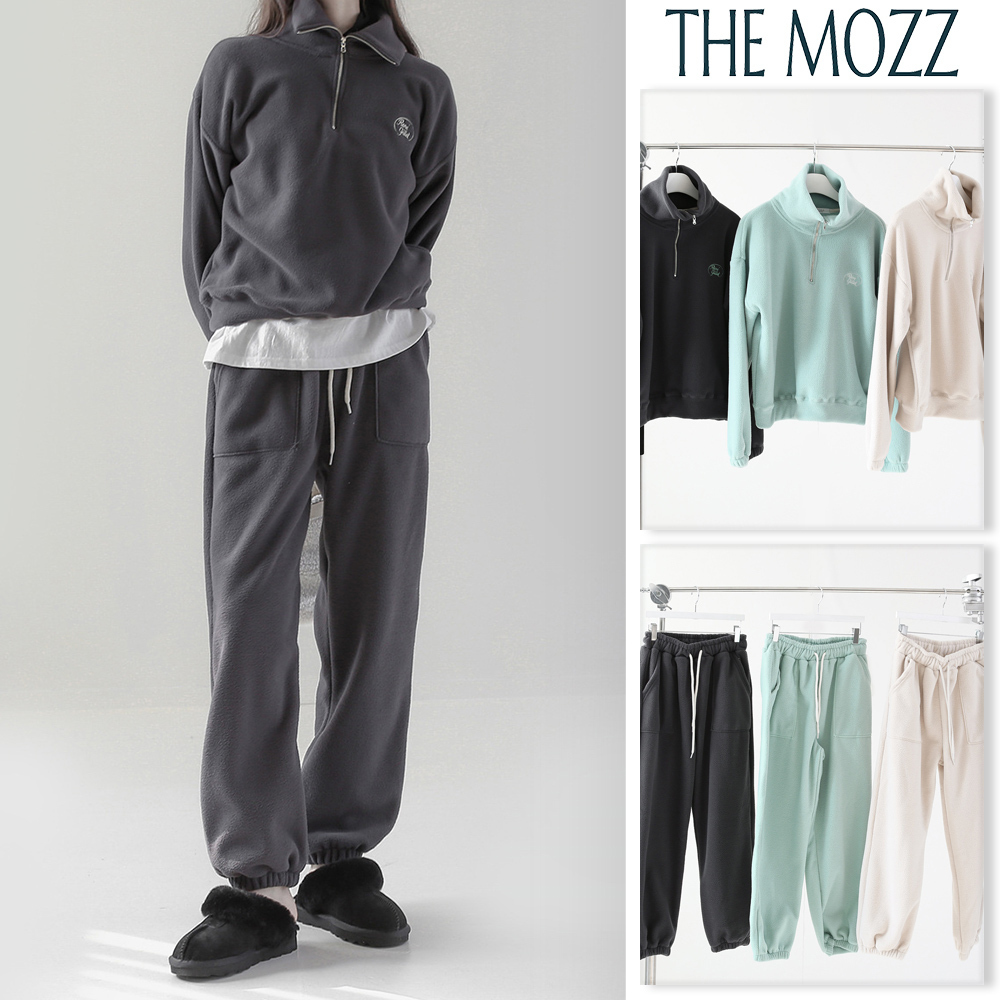 【THE MOZZ】Peer Fleece Half Zip Up Setup