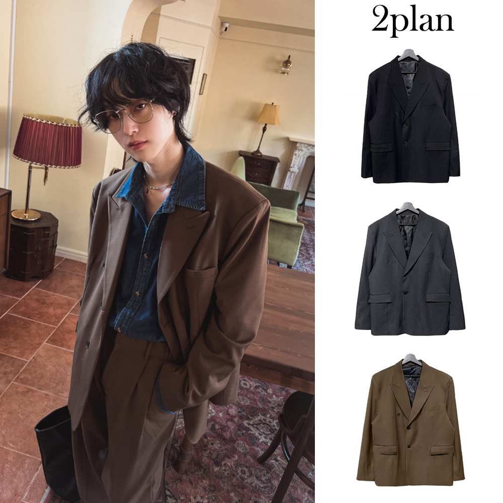 【2plan】Metri overfit unbalanced blazer