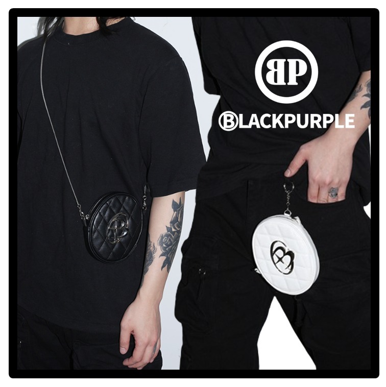 ★関税込★BLACKPURPLE★Waffle sling bag★