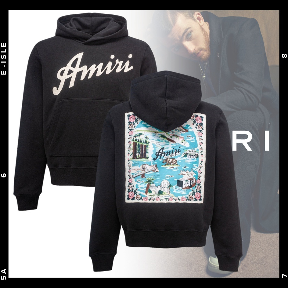 希少【AMIRI】ロゴ カリフォルニア ハワイアン フーディ