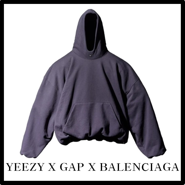 ★関税込★Yeezy Gap By Balenciaga ロゴ フードパーカー BLACK