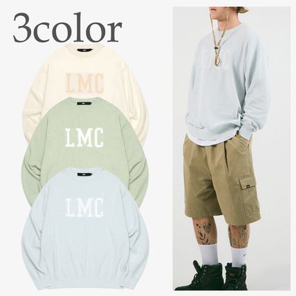 LMC Sweaters Crew Neck Pullovers Unisex Street Style Long Sleeves