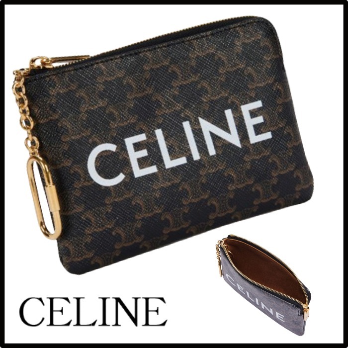 大人気ギフトにも】CELINE フック付きコイン＆カードポーチ 財布