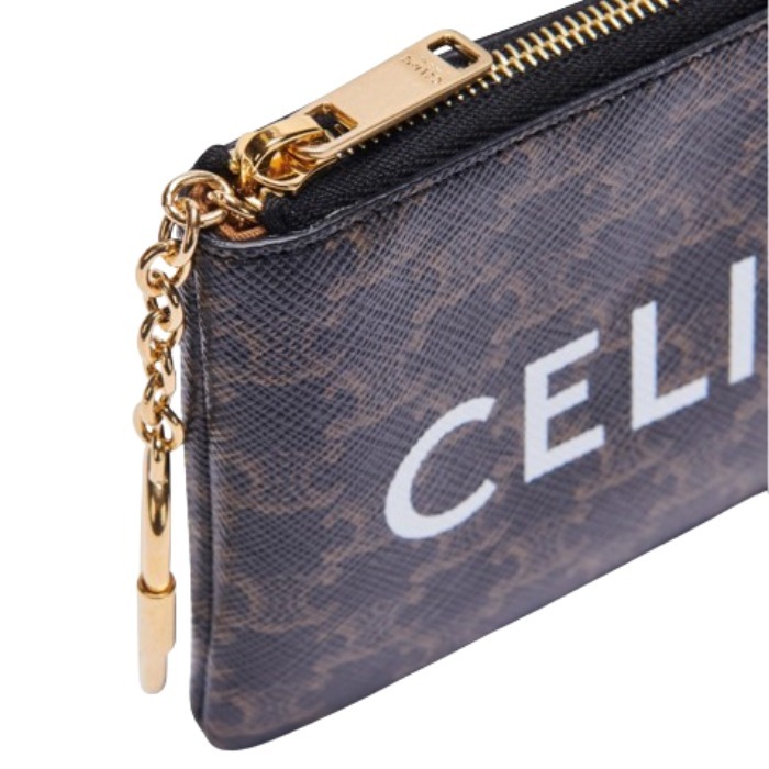 ギフト♪【国内発送★CELINE】フック付きコイン & カードポーチ 未使用に近い】セリーヌ コインケース フック付きコイン