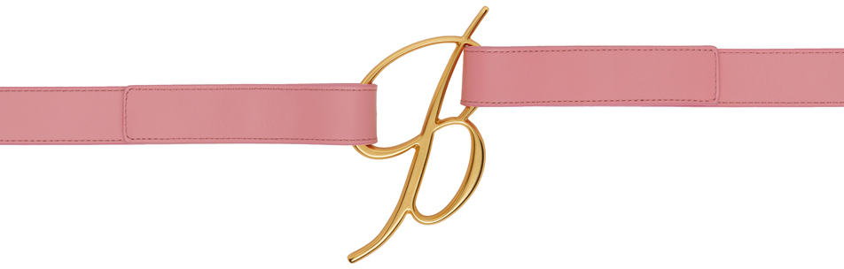 【関税込み】Blumarine ピンク ロゴ バックルベルト