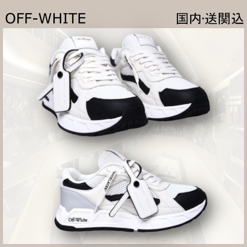 VIP買付★OFF-WHITE leather blend sneakers レザー スニーカー