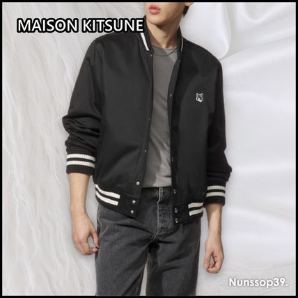 MAISON KITSUNE More Jackets Short Street Style Plain Logo Jackets