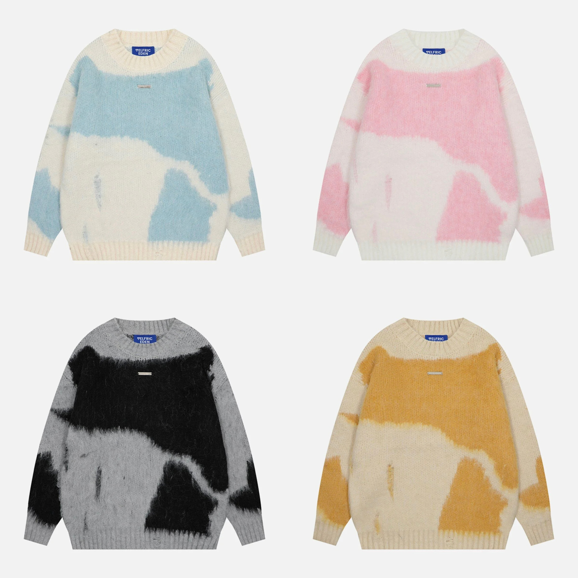 国内未入荷 Aelfric Eden - Color Blocking Wool Blend Sweater