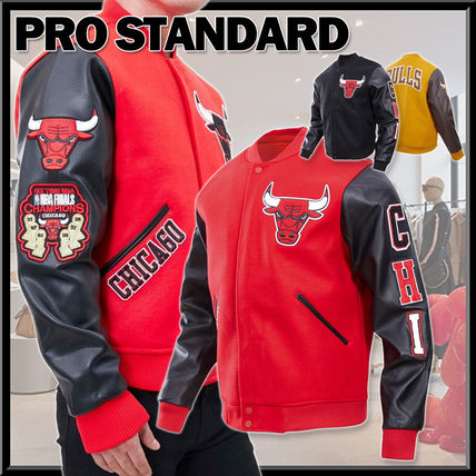 PRO STANDARD Souvenir Unisex Wool Nylon Street Style Logo Souvenir Jackets