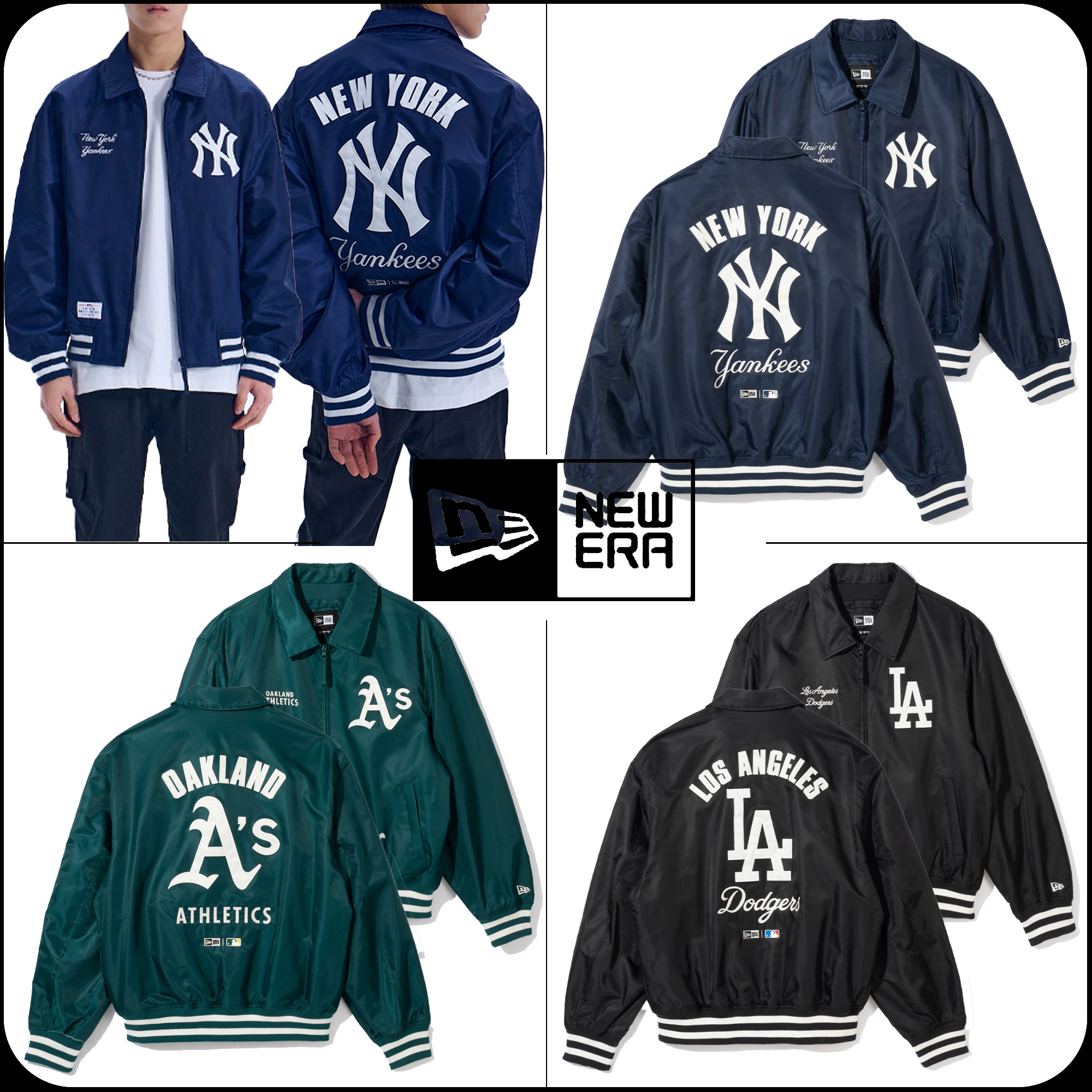 [New Era]★MLB COLLAR NYLON JACKET