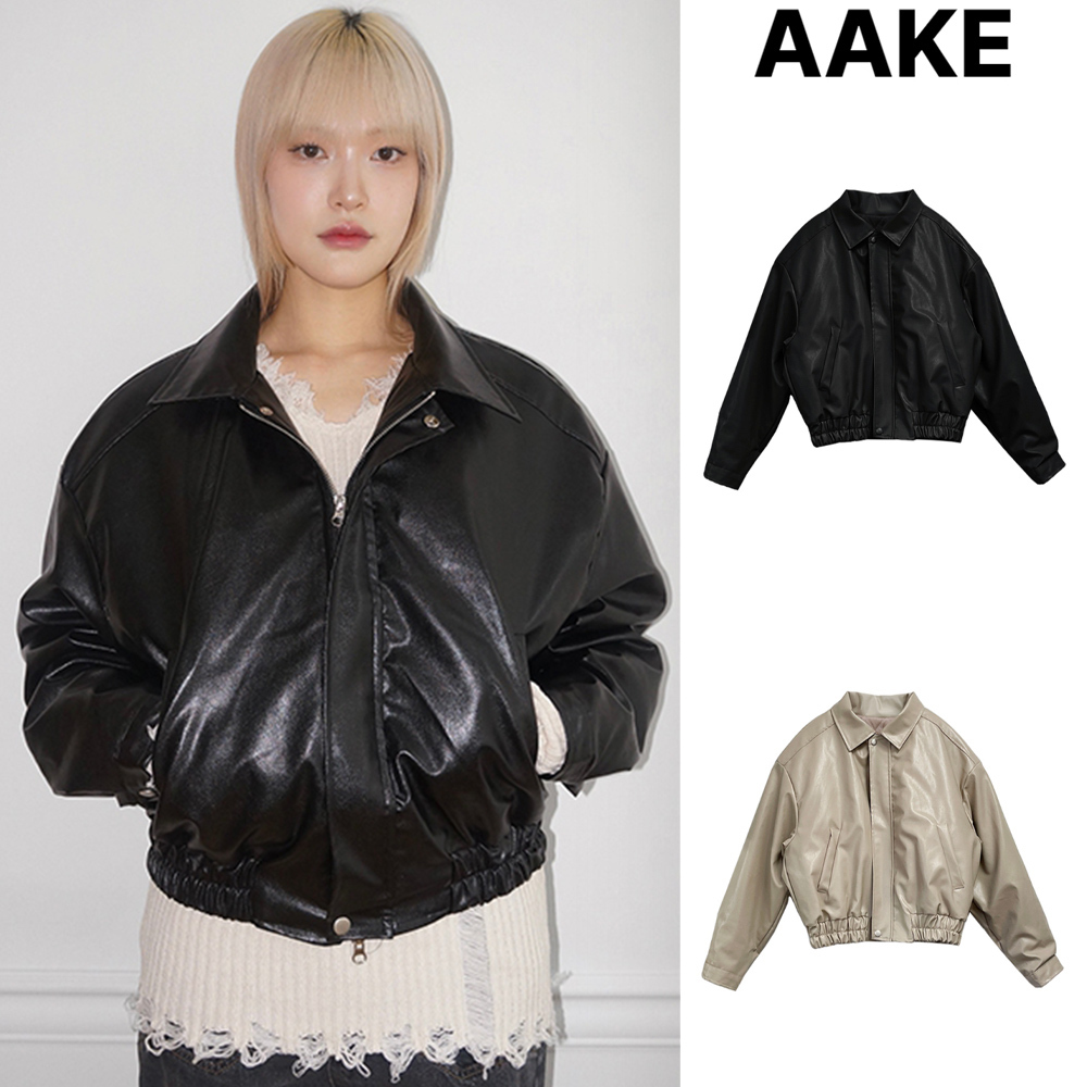 【AAKE】[Lining quilting] BANDING CROP LEATHER JP