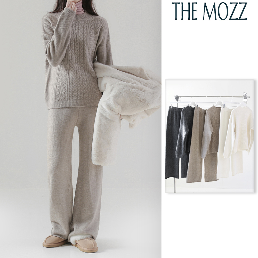 【THE MOZZ】Nay Cable Knit Set-up