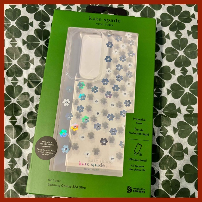 【kate spade】GALAXY S24Ultra用ケース カラフル フローラル