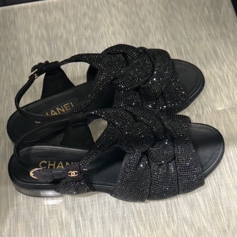 上品なリボンと歩きやすさが魅力★【CHANEL】フラットサンダル 歩きやすさと高級感◎》CHANEL フラット サンダル