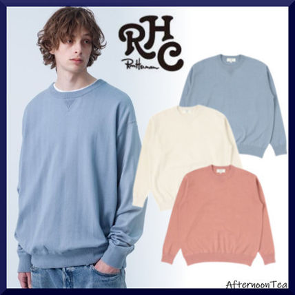 Ron Herman Sweatshirts Pullovers Street Style Long Sleeves Plain Cotton Surf Style