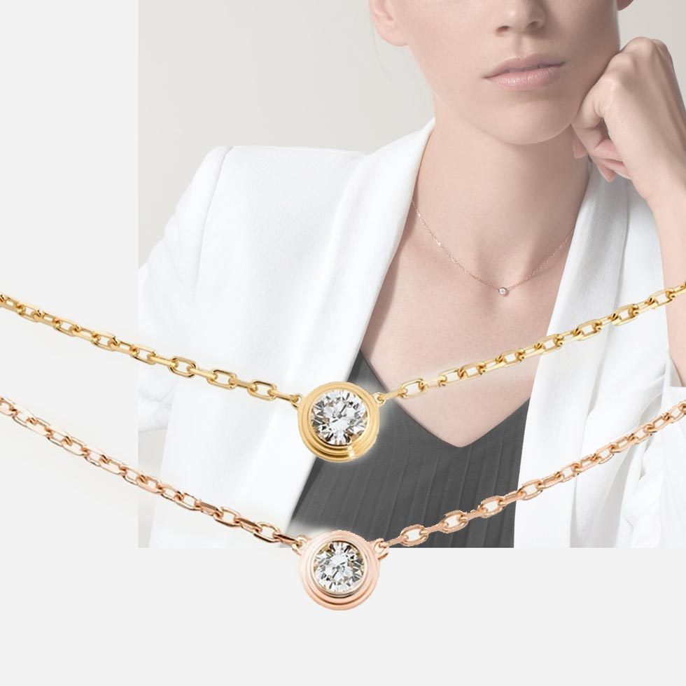 【Cartier】d'Amour ネックレス L 18K gold 送料込み ピンク 黄