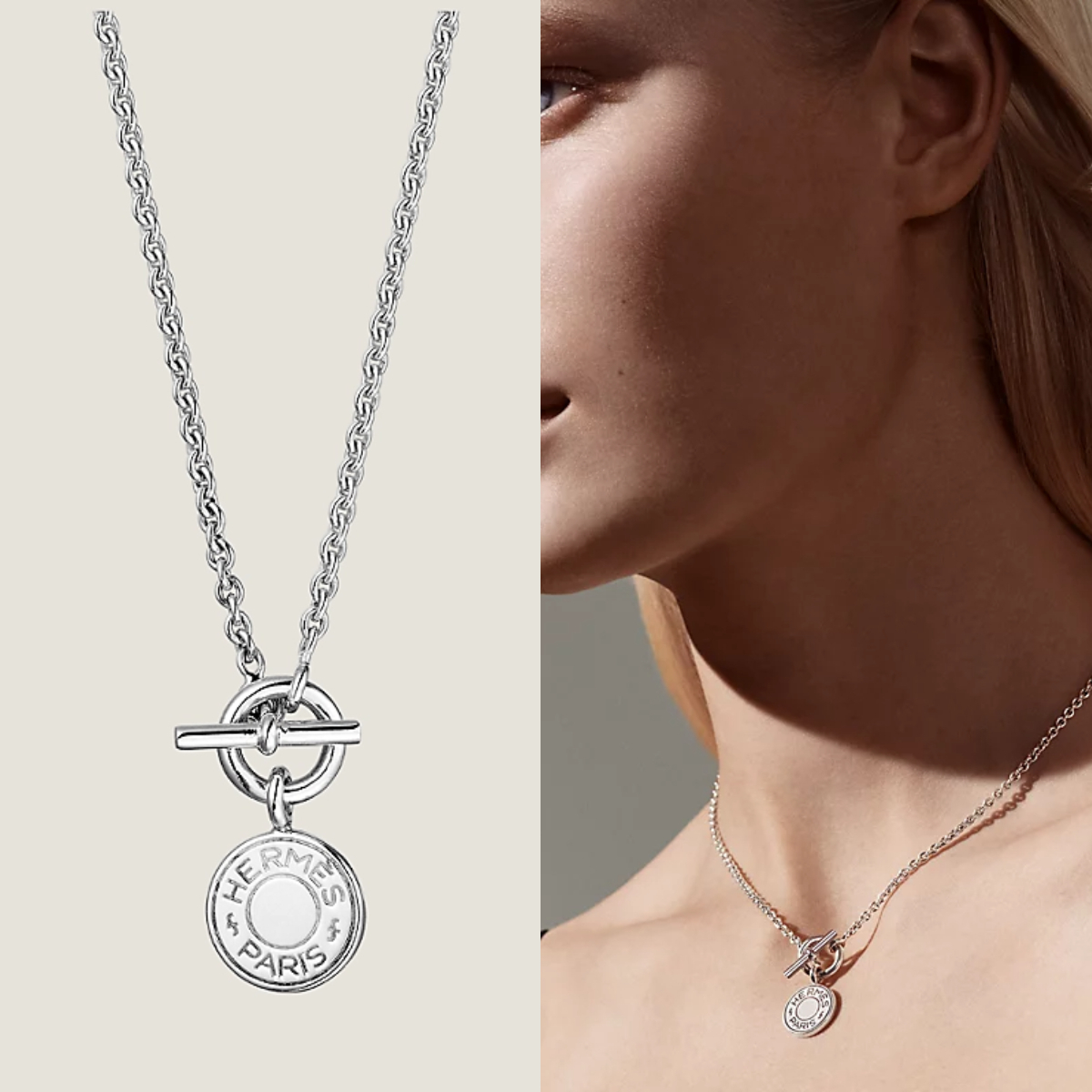 HERMES*H Ex-Libris アミュレットペンダント シルバーネックレス