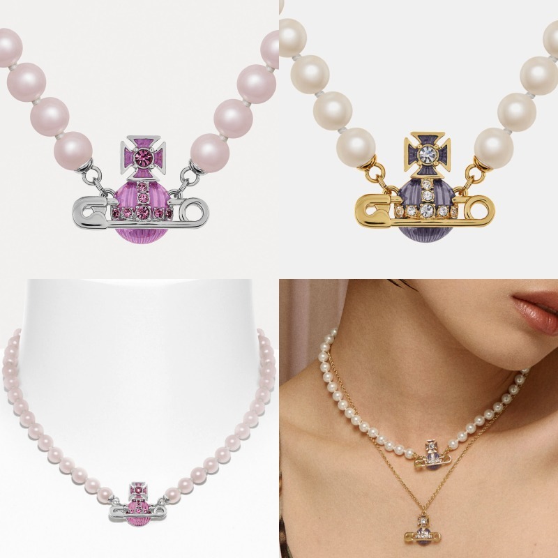 ★vivienne westwood★KITTY パール 安全ピン ロゴ ネックレス