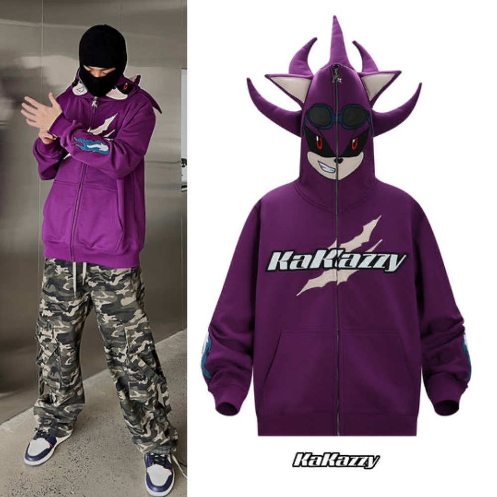 【Kakazzy】Full Zip Hoodie Purple