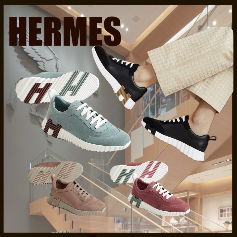 【Hermes】履き心地◎ スニーカー お洒落 エルメス ロゴ 4色